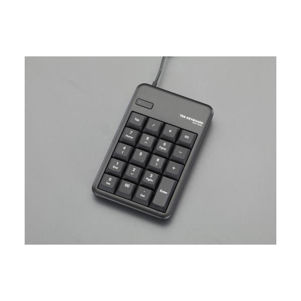 エスコ(esco) 90x140x23.5mm テンキーボード(USB/黒) EA764AB-4A｜diy-tool