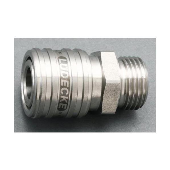エスコ(esco) 雄ねじカップリング(ステンレス製/ワンプッシュ) G1/2in EA140GR-4 1個