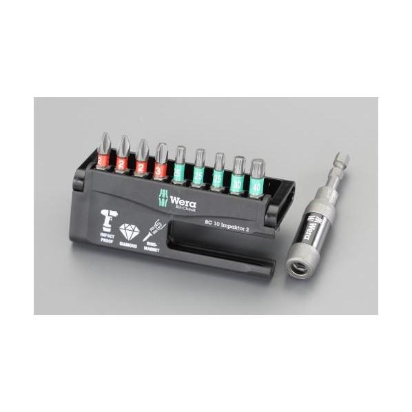 エスコ [+・Torx]ドライバービットセット(ホルダー付・インパクト用) EA611MS-1A