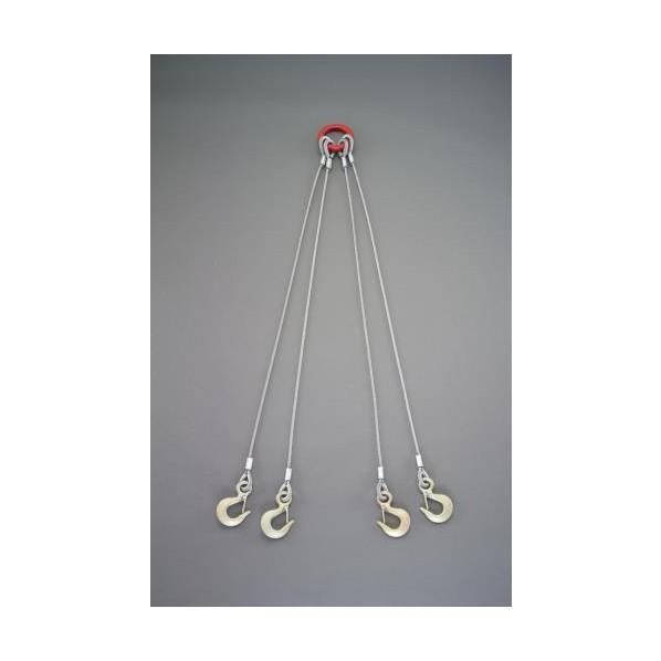 エスコ 1.5 tonx1.5m ワイヤースリング(4本懸け) EA981WT-22 1セット