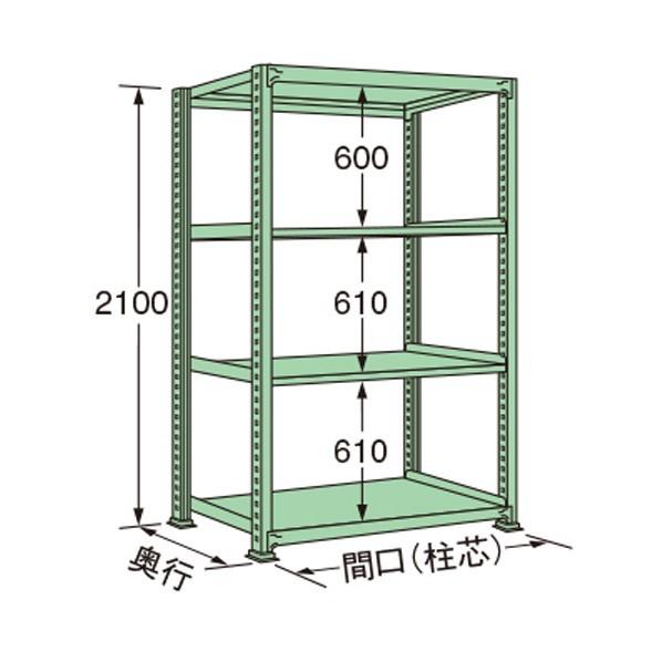 ※法人専用品※扶桑金属工業 中量ラック グリーン 1790×450×2100mm ME2118M04T