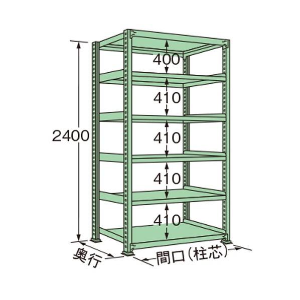 ※法人専用品※扶桑金属工業 中量ラック グリーン 1190×750×2400mm ML2412J06T