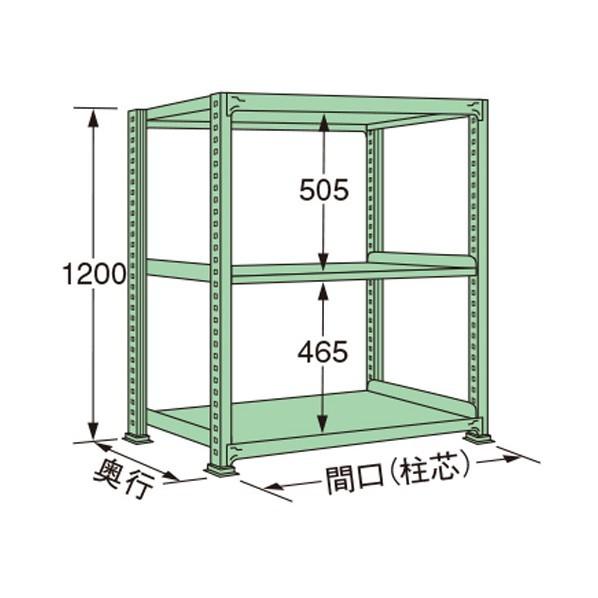 ※法人専用品※扶桑金属工業 中量ラック グリーン 890×600×1200mm MS1209L03T