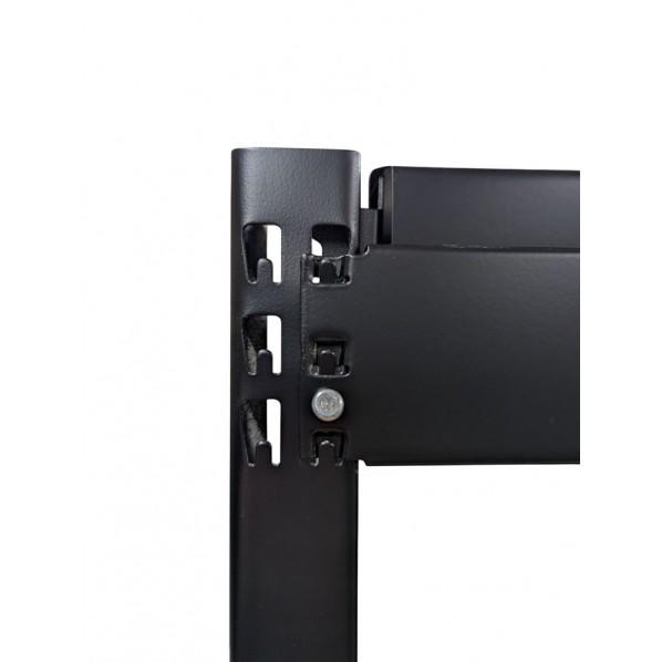 ※法人専用品※扶桑金属工業 中量ラック ブラックモデル H1800xW890（芯々）xD450 天地4段 連結 D450W890H1800(mm) GSN-BK1512B3R 1台の画像