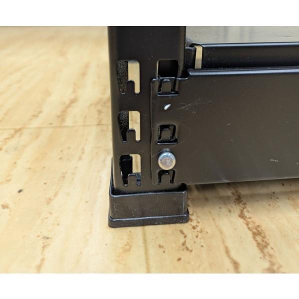 ※法人専用品※扶桑金属工業 中量ラック ブラックモデル H1800xW890（芯々）xD450 天地4段 連結 D450W890H1800(mm) GSN-BK1512B3R 1台の画像