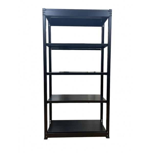 ※法人専用品※扶桑金属工業 中量ラック ブラックモデル H1800xW1190（芯々）xD300 天地5段 単体 D300W1190H1800(mm) GSN-BK1812A5D 1台_2