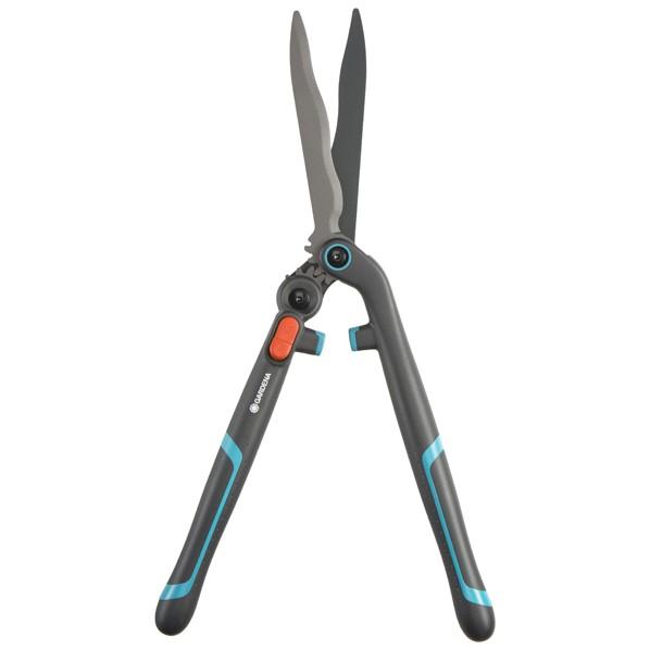 GARDENA(ガルデナ/ガルディナ)刈り込みばさみ 全長60cm 2ステップギア 2in1 EnergyCutターコイズブルー/グレー12303-20の画像