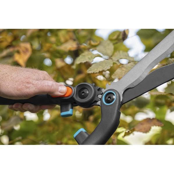 GARDENA(ガルデナ/ガルディナ)刈り込みばさみ 全長60cm 2ステップギア 2in1 EnergyCutターコイズブルー/グレー12303-20の画像