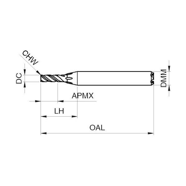 ブランド登録なし - グーリング 3枚刃挙げ句のはて粉砕機 2．5xD 不釣り合い取り分ける RF100 Micro Diver  1．2粍 6808 1.200 1本