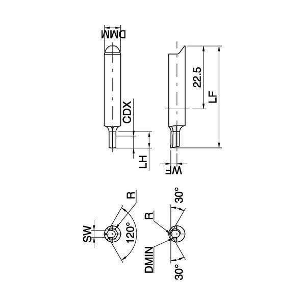 グーリング 内径六角ブローチ加工用 ソリッドバー GN108．SW80．010．12．80．N 27146 8.001_1