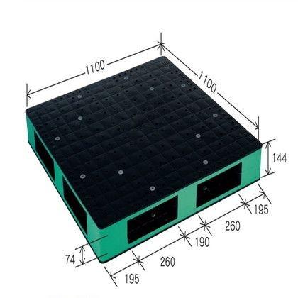 岐阜プラスチック工業 リスパレット HBタイプ ブラック/ライトグリーン HB-R4・1111SC