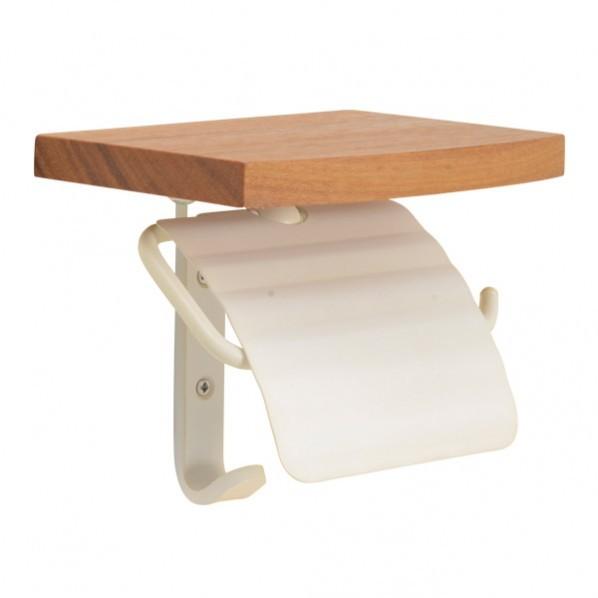 ゴーリキアイランド トイレットペーパーホルダー TPH ウッドシェルフ S WAB 古白色 幅150×高さ140×奥行140mm 640475(264