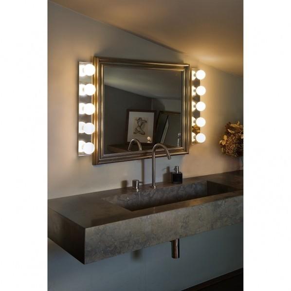 ゴーリキアイランド LASS Mirror wall lamp ホワイト 580×90×120mm FA63009の画像