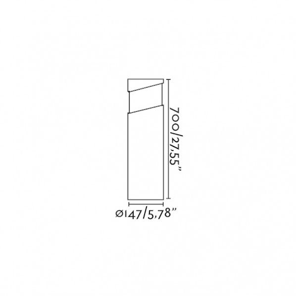 ゴーリキアイランド BLOCK Grey beacon lamp h70cm グレー 147×700×147mm FA74142_1