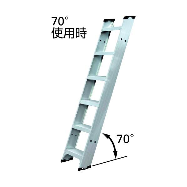※法人専用品※長谷川工業 ハセガワアルミ製踏ざん幅広1連はしごFLW2.0型2m 2.02m FLW2.0-200 1