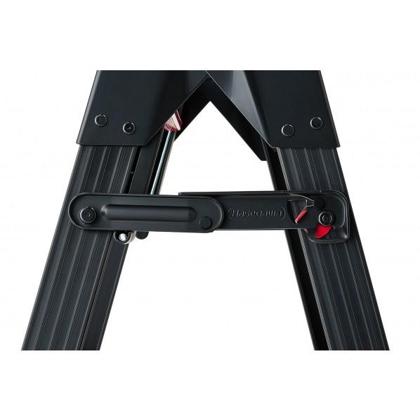 ※法人専用品※長谷川工業 脚部伸縮兼用脚立(BLACK LABEL) 6段 RYZB-18a 1台の画像