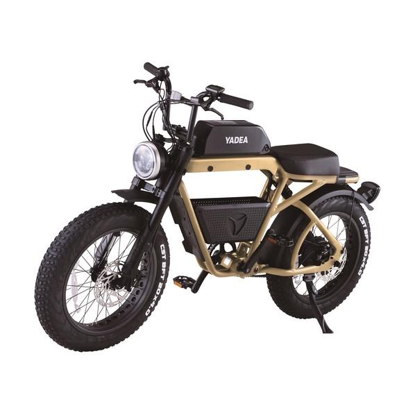長谷川工業 電動アシスト自転車 YADEA TRP-01 ベージュ ブラック YADEA