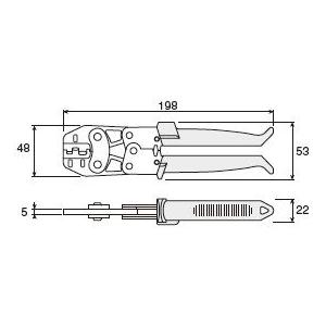 ホーザン 圧着工具圧着ペンチ(絶縁閉端子用) 61-0487-53｜diy-tool｜02