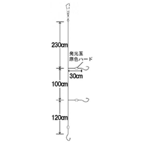 ハヤブサ 海戦吹き流し カラ鈎4.5m3本鈎 SN130 3号 ハリス3 SN130-3-3｜diy-tool｜02