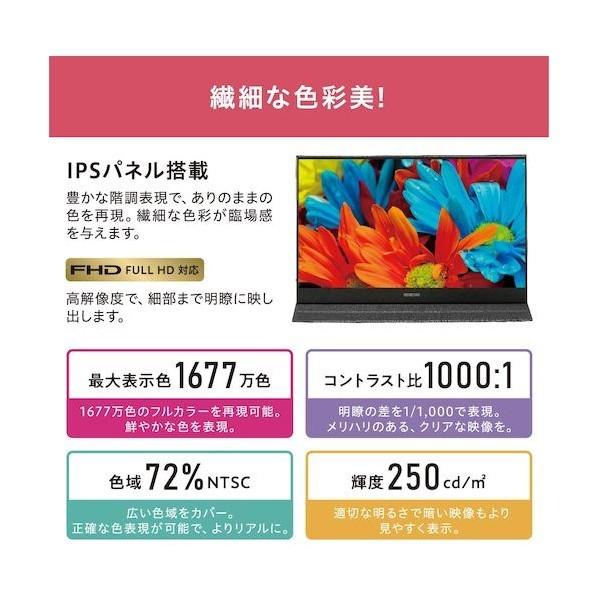 ましゅページ アイリスオーヤマ ポータブルモニター ブラック ILD-A1616MS-B 【公式