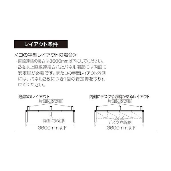 アイリスチトセ 【DELLKI】 シンプルブースパネル(フェルト)W600*H1600 SPBP-0616F-DG
