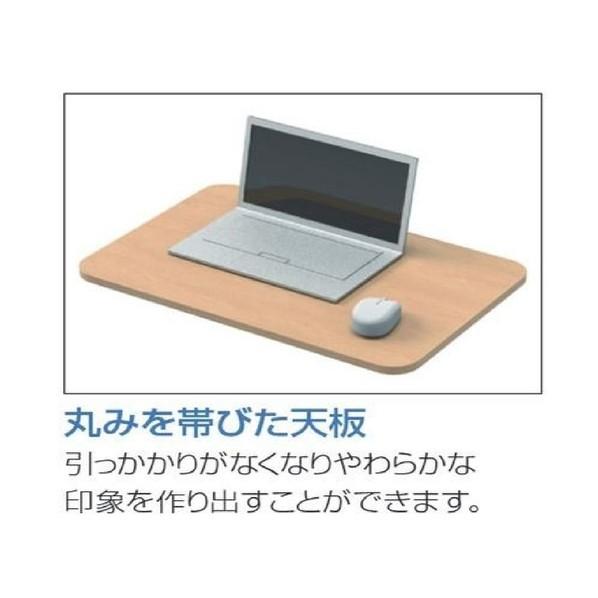 アイリスチトセ パーソナルテーブル 幕板なし W600 ブラックフレーム 天板オーク（KM307） オーク FD-PT7050-MB-OK_1