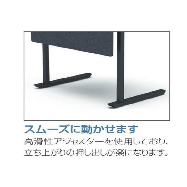 アイリスチトセ パーソナルテーブル 幕板なし W600 ブラックフレーム 天板オーク（KM307） オーク FD-PT7050-MB-OK_2
