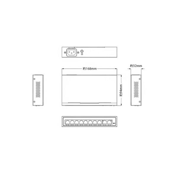 アイ・オー・データ機器 IEEE802.3at準拠 10ポートL2アンマネージGigabit PoEハブ 約W168×D94×H32mm BSH-GP210 1点_1
