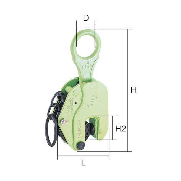 イーグル・クランプ 縦つり用軽量クランプ E-1t(3-20) E-1-3-20