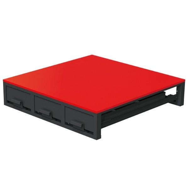 ※法人専用品※デンサン バンキャビネット(3列引き出し) SCT-F01