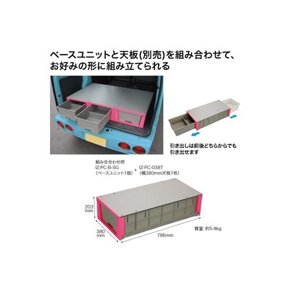 デンサン バンキャビネット NEWドロワーシリーズ 幅380&times;奥行786&times;高さ203mm IZ-PC-B-TW 2個