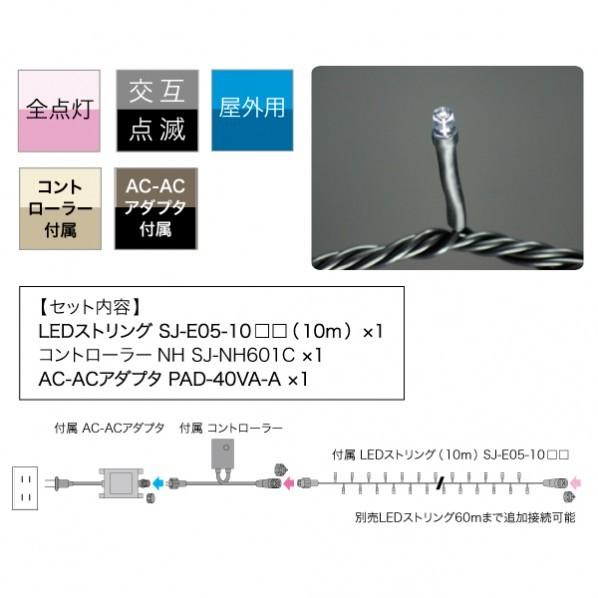 デンサン　LEDストリングライトセット　SJ-ASET-10BB