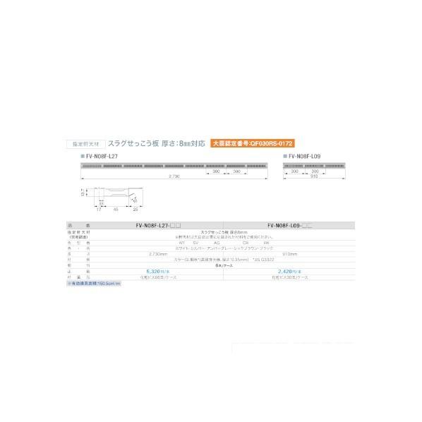 ※法人専用品※城東テクノ 防火対応軒天換気材【軒先タイプ】 FV-N08F-L27-SV