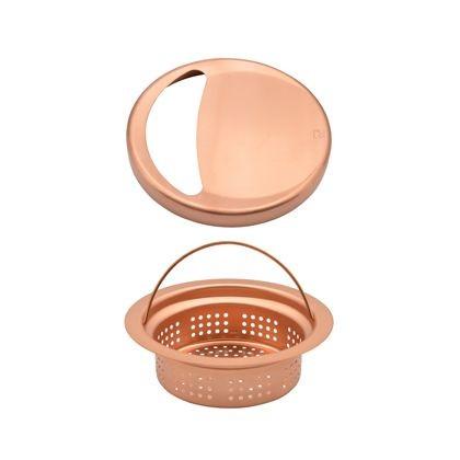 GAONA（ガオナ） これ家鴨 シンク用 銅製のゴミカゴとフタの仕掛ける 無菌化成り行き GA-PB028 1点 バス、洗面所用品-浴室用具