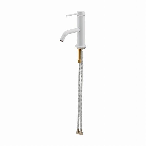 カクダイ シングルレバー混合栓 ホワイト 183-290-W 1個_1