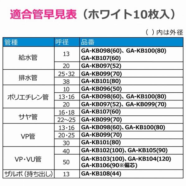 GAONA（ガオナ） 【まとめ買い】 ガオナ ゴムプレート 10個入 配管穴カバー のり付き 直径90ミリ 防虫 防臭 ホワイト GA-KB106 1枚_7
