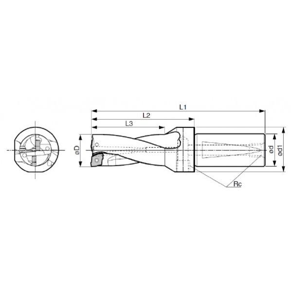京セラ マジックドリル 210 x 39 x 39 mm S25-DRZ175350-06