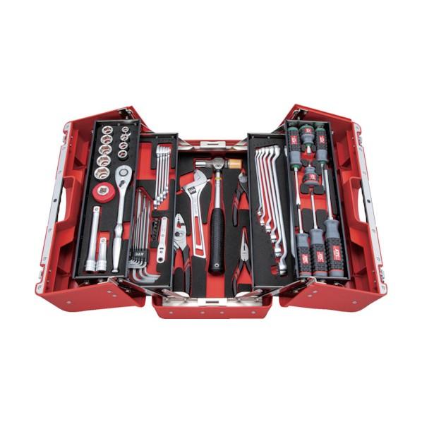KTC 工具セット(両開きプラハードケースタイプ)［52点］ レッド