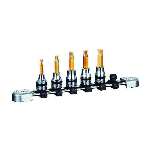 KTC ネプロス 9.5sq. T型トルクスビットソケットセット(5コ組) NTQ6T05A 1個組