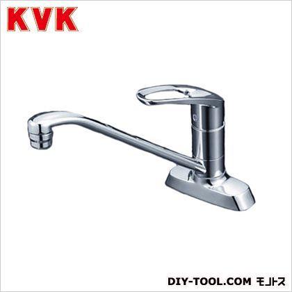 KVK 流し台用シングルレバー式混合栓200mmパイプ付 幅×奥行×高さ:140