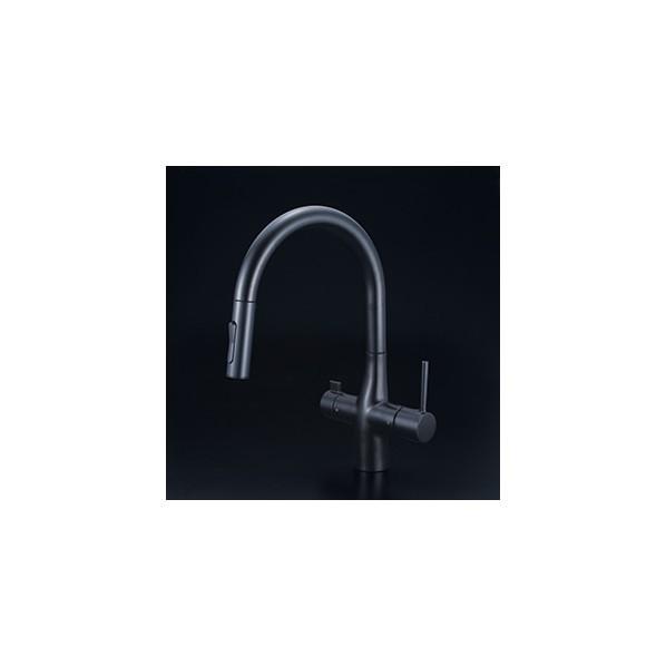 KVK ビルトイン浄水器付グースネック形シャワー付混合栓 マットホワイト KM6081SCECM5