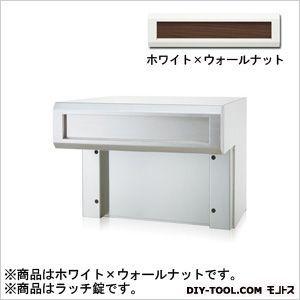 コーワソニア 郵便ポストSONIAWoody&Rusty埋込ボックスタイプウッディーCタイプラッチ錠 ホワイト×ウォールナット 37×29×39cm