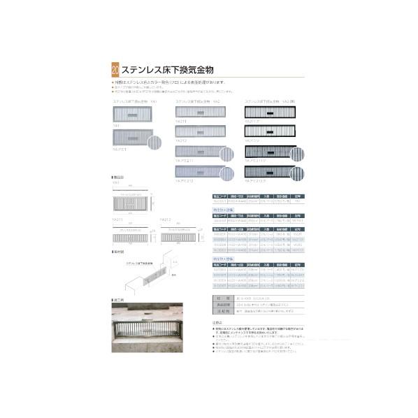 ※法人専用品※KANAI ステンレス床下換気金物 YA212ク 1040303051_1