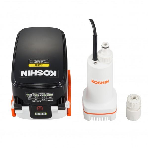 工進（KOSHIN） 充電式水中ポンプ 18V 2.0Ah 白.オレンジ SSP-1820 1台