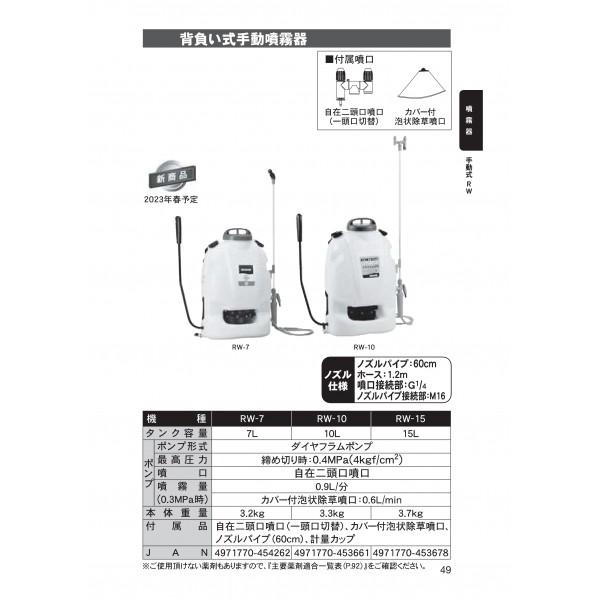 【中古】工進 KOSHIN RW-7 手動噴霧器 Amazon.co.jp: 工進(KOSHIN) 背負い手動噴霧器 人力 噴霧器 RW-7 除草