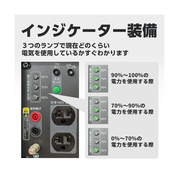 工進（KOSHIN） インバーター発電機 ブラック・グレー ガソリン GV