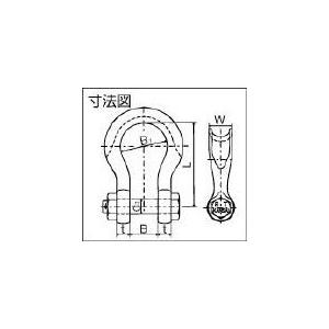 関西工業　ワイドシャックル16t用(×1個)　WRBE-16