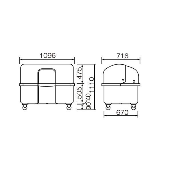 カイスイマレン ジャンボペール HG600K アイボリー 固定足 アイボリー 寸法(mm):幅1096×奥行716×高さ1110 HG600K 1点_3