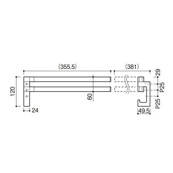 河淳 タオルレール クローム SE-429-XCの画像
