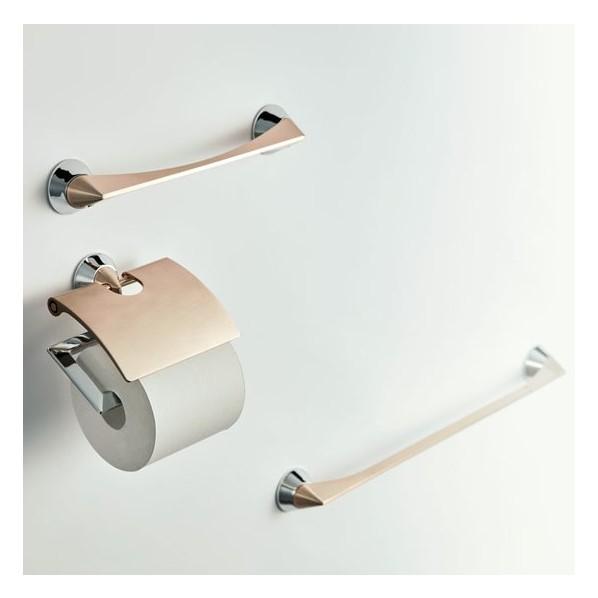 河淳 タオルレール S クローム＋サテンピンク SE-301-TQCSの画像
